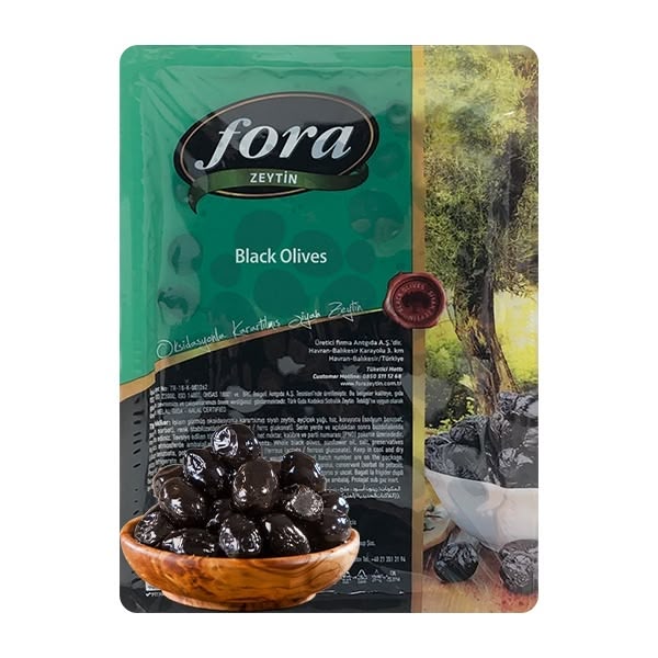 Fora Black Olives Confit in Vacuum (290-350) 24x400g