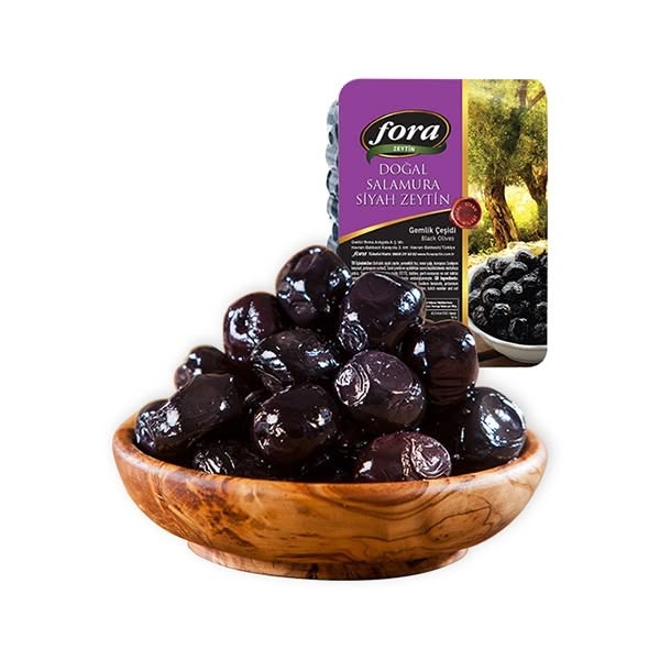Fora Gemlik Black Olives in Vacuum (381-410) 24x200g