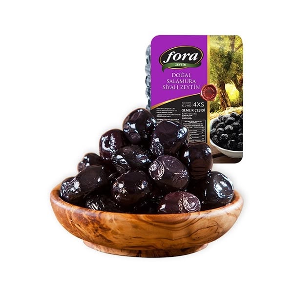 Fora Gemlik Black Olives in Vaccum (410-460) 12x1kg