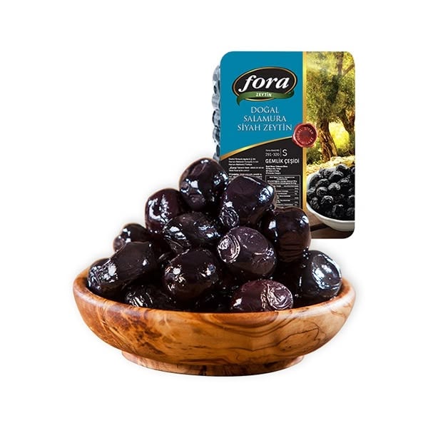 Fora Gemlik Black Olives in Vaccum (290-320) 12x1kg