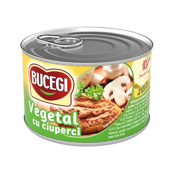 Bucegi Pate Vegetal Ciuperci (Mushrooms) 6x200g