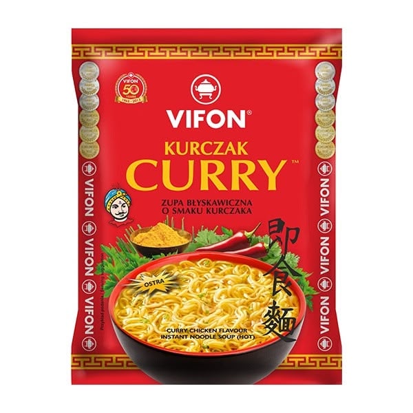Vifon Noodle Soup Curry Chicken (Zupa Kurczak Curry) 24x70g