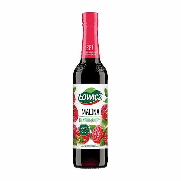 Lowicz Raspberry Syrup (Malina) 6x400ml