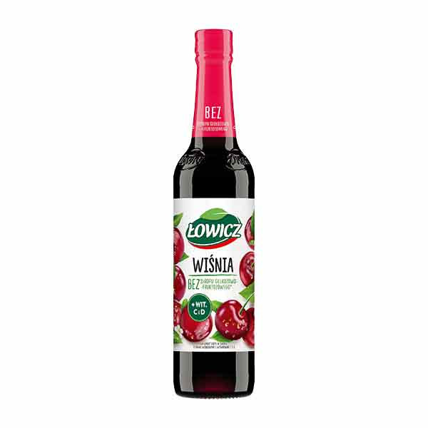 Lowicz Sour Cherry Syrup (Wisnia) 6x400ml