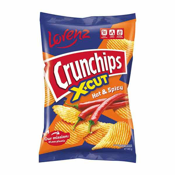 CrunchipsX-Cut Hot & Spicy 12x140g
